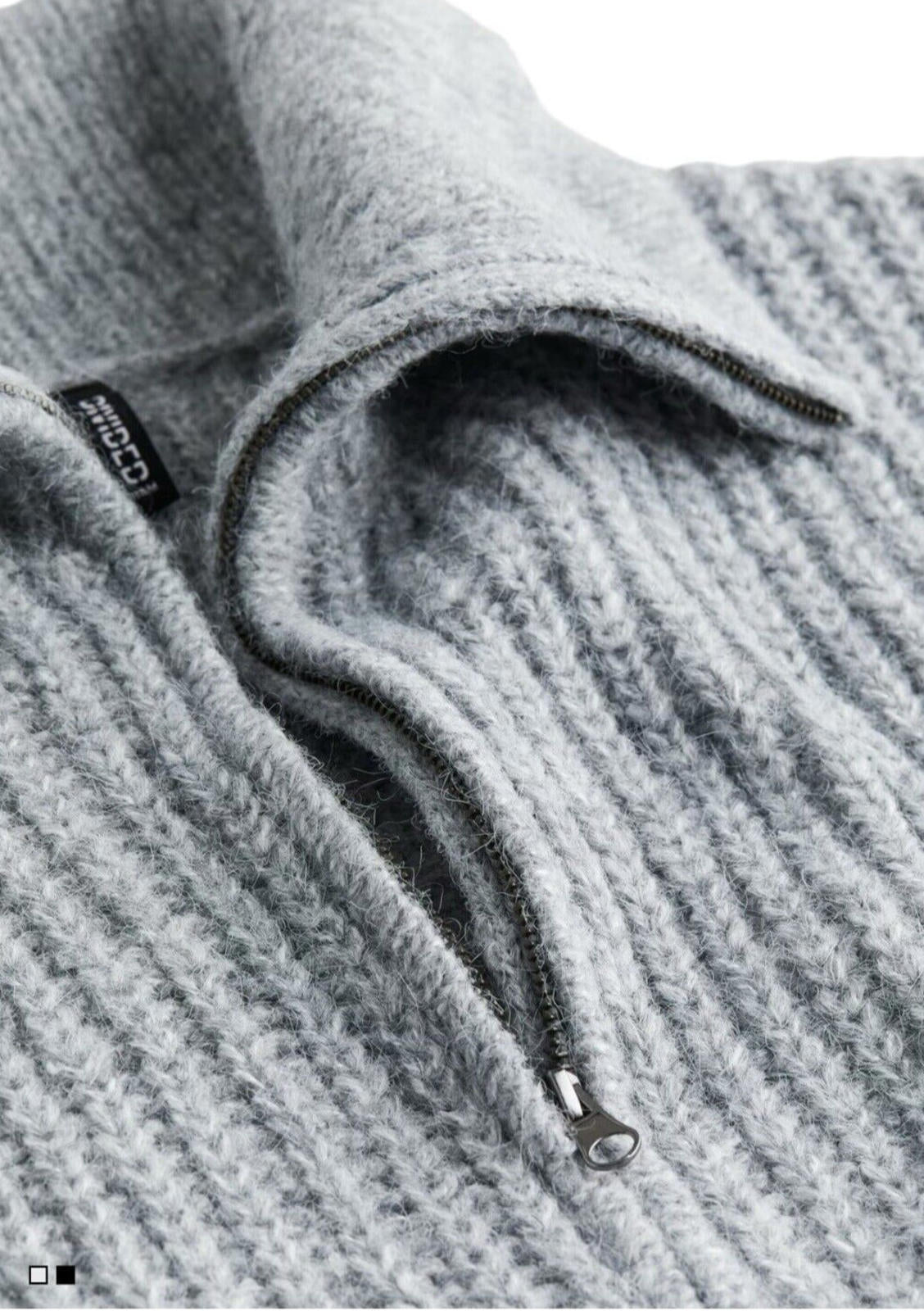 Divided Grey Marl Rib Knit Oversized Cardigan Collared Women’s UK Size XXS