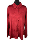 Next Satin Shirt Blouse Women’s UK Size 20 Long Sleeve Collared Red