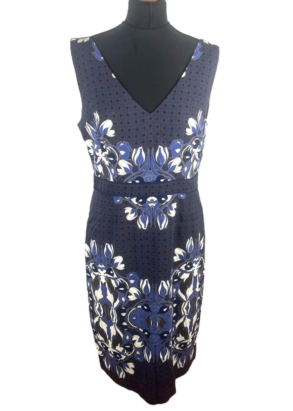 Tory Burch Piera Printed Matte-Satin Dress Designer Women’s UK Size 10