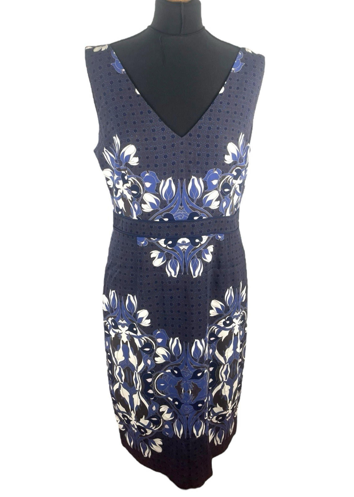 Tory Burch Piera Printed Matte-Satin Dress Designer Women’s UK Size 10