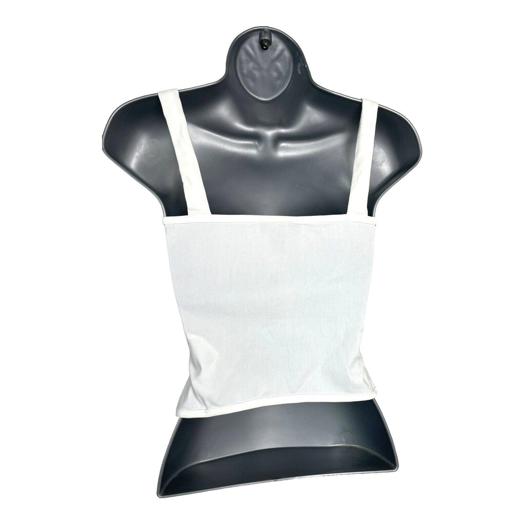 Pretty Little Thing White Vest Top Hook & Loop Front Women’s UK Size 8 Stretch