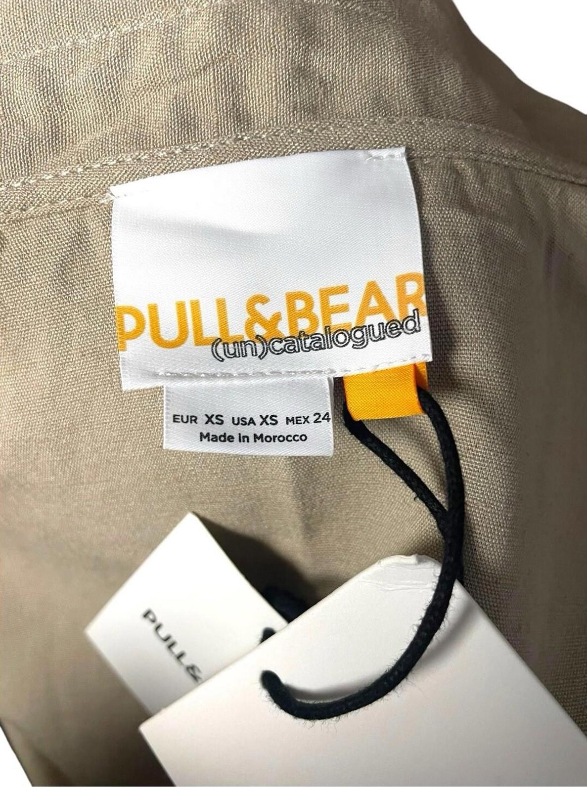 Pull & Bear Camel Skirt & Cropped Shirt Co Ord Set Women’s UK Size XS