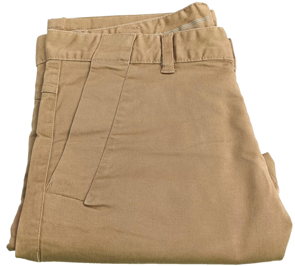 EJ Denim Chino Shorts Men's UK Size W34 Brown Tan Cotton Denim Button Front