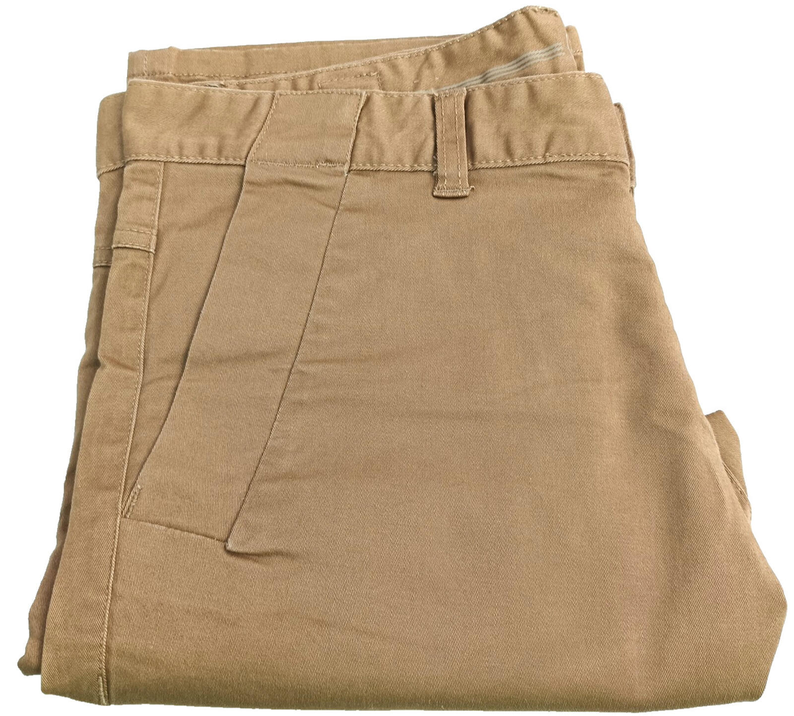 EJ Denim Chino Shorts Men's UK Size W34 Brown Tan Cotton Denim Button Front