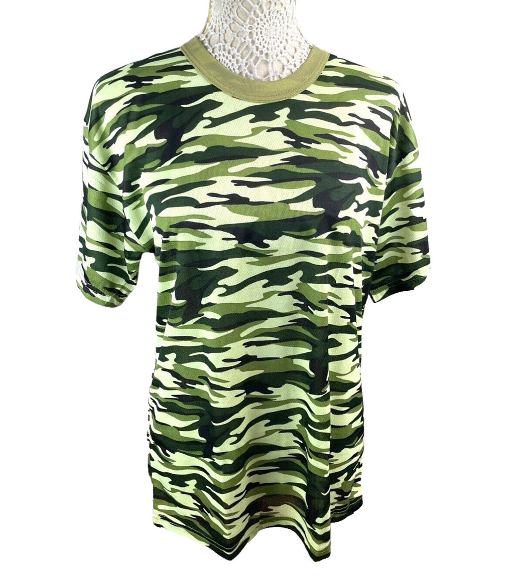 Camo Active Wear T-shirt Breathable Women’s UK Size M (10-12)