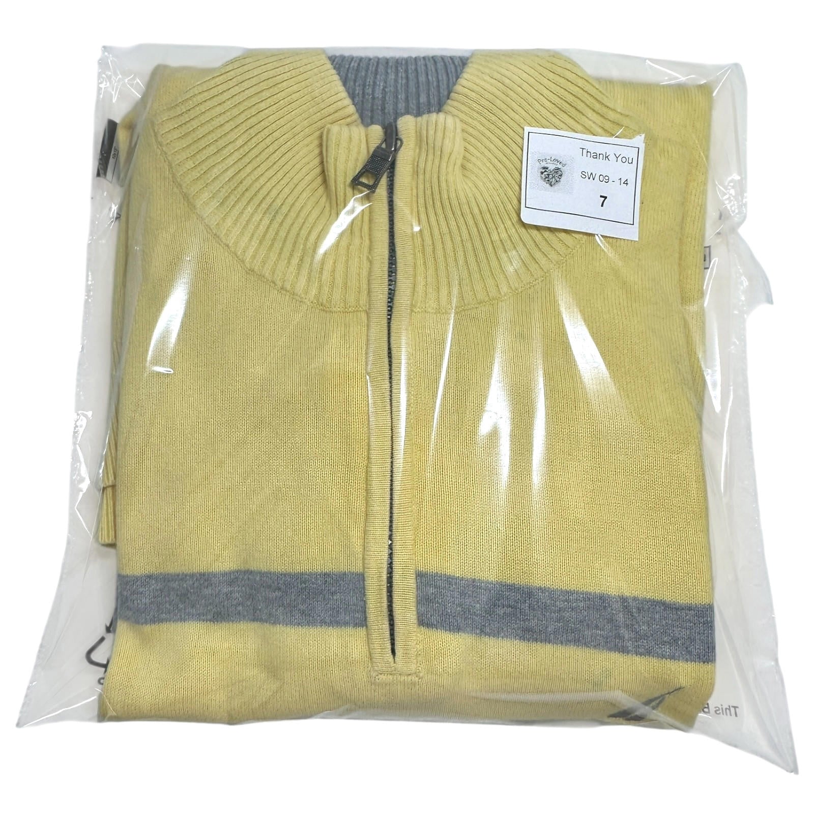 Nautica Knit Jumper Men's UK Size XL Yellow Long Sleeve 1/4 Zip Embroidered Logo