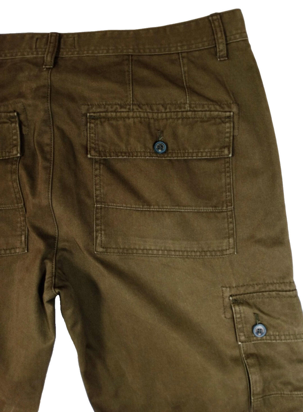Easy Cargo Trousers Men's UK Size W38 L29 Brown 6 Pocket Design 100% Cotton