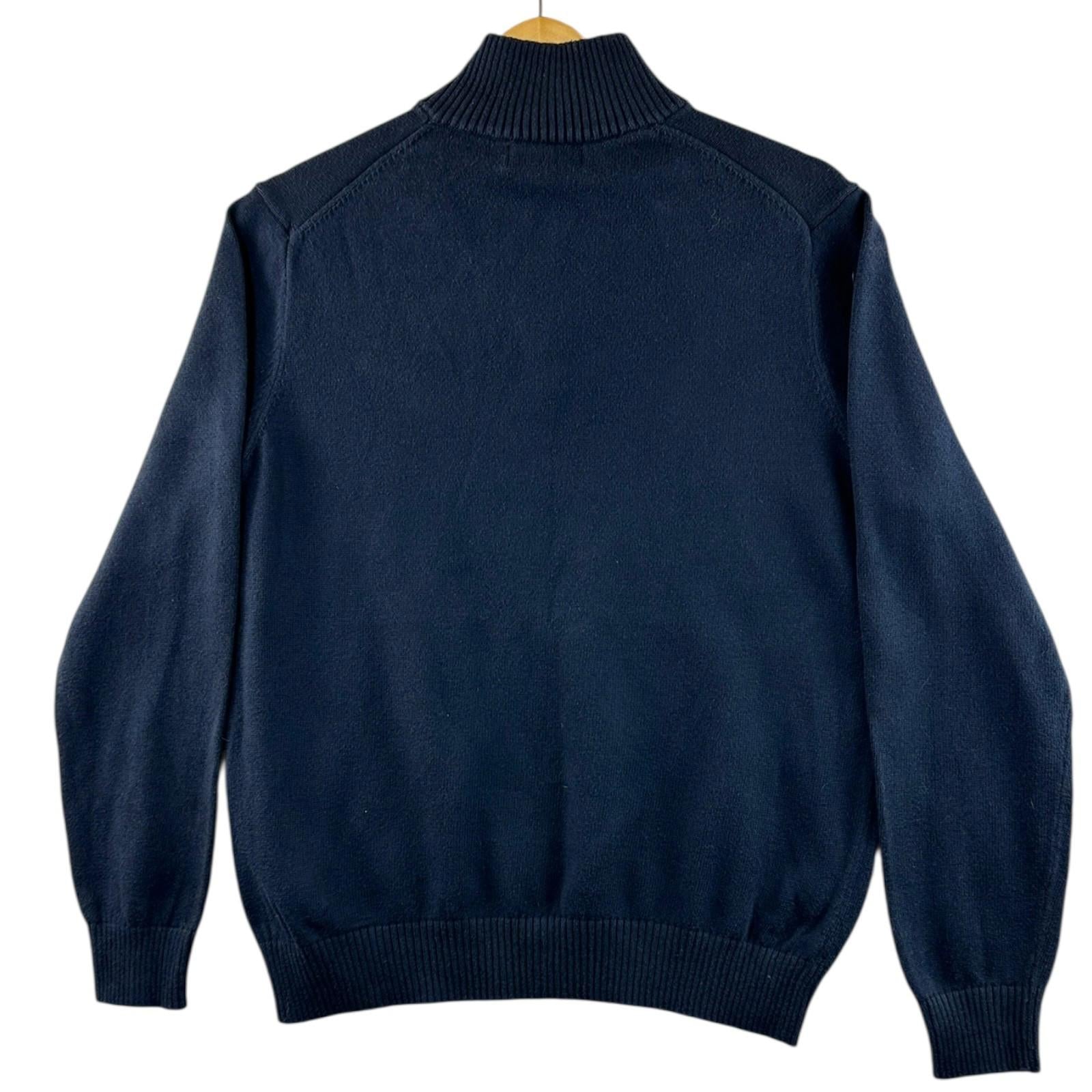 Nautica Jumper Men's UK Size S Blue Long Sleeve 1/4 Zip Embroidered Logo