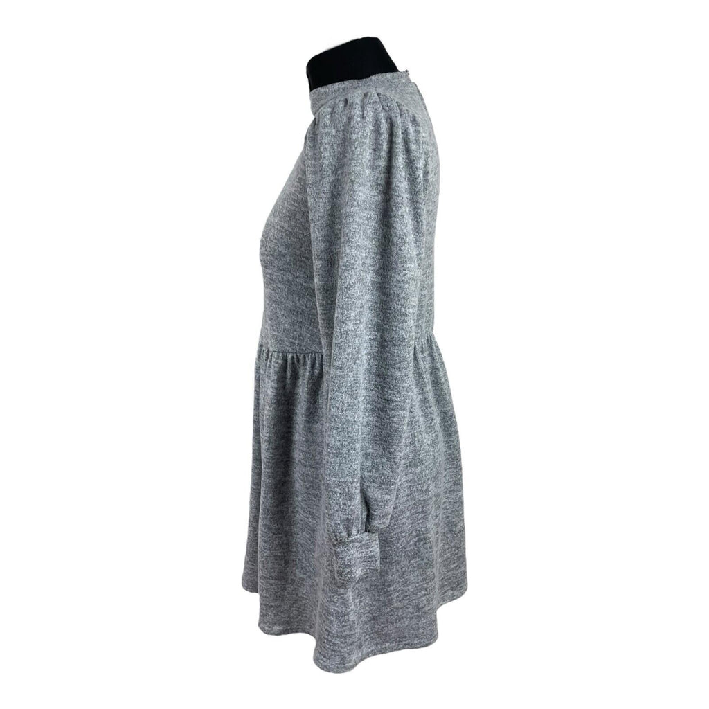 New Look Grey Mini Dress High Neck Long Sleeve Women’s UK Size 8
