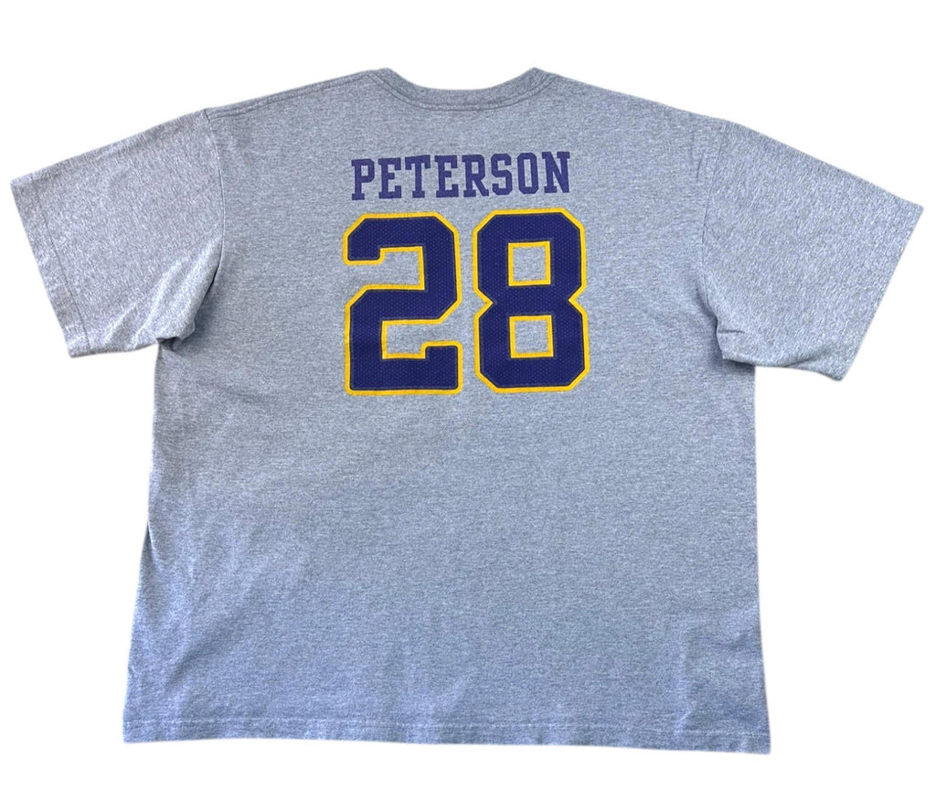 Reebok T-Shirt Men's UK Size XL Grey Vikings Short Sleeve Crew Neck Peterson