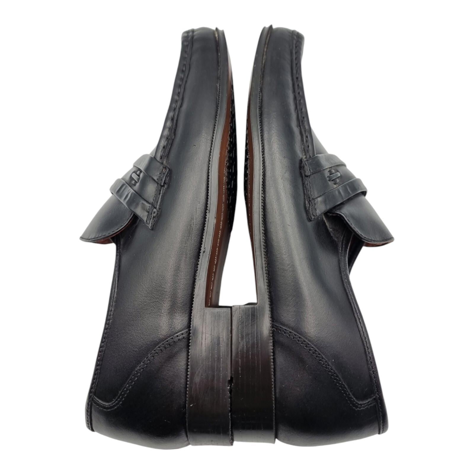 George Black Shoes Faux Leather Slip On Loafers Wide Fit Men's UK Size 6