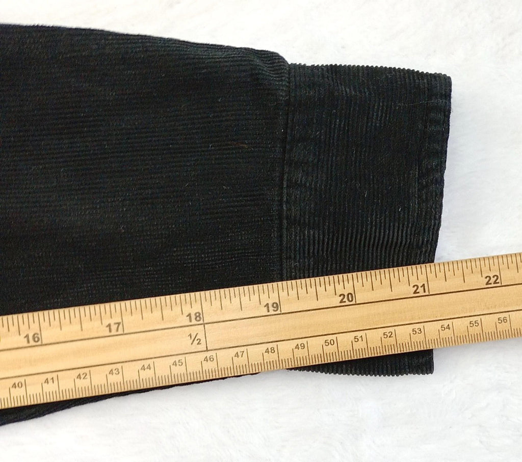 Manhatten Countrystore Corduroy Shirt Men's UK Size M Long Sleeve Black Pockets