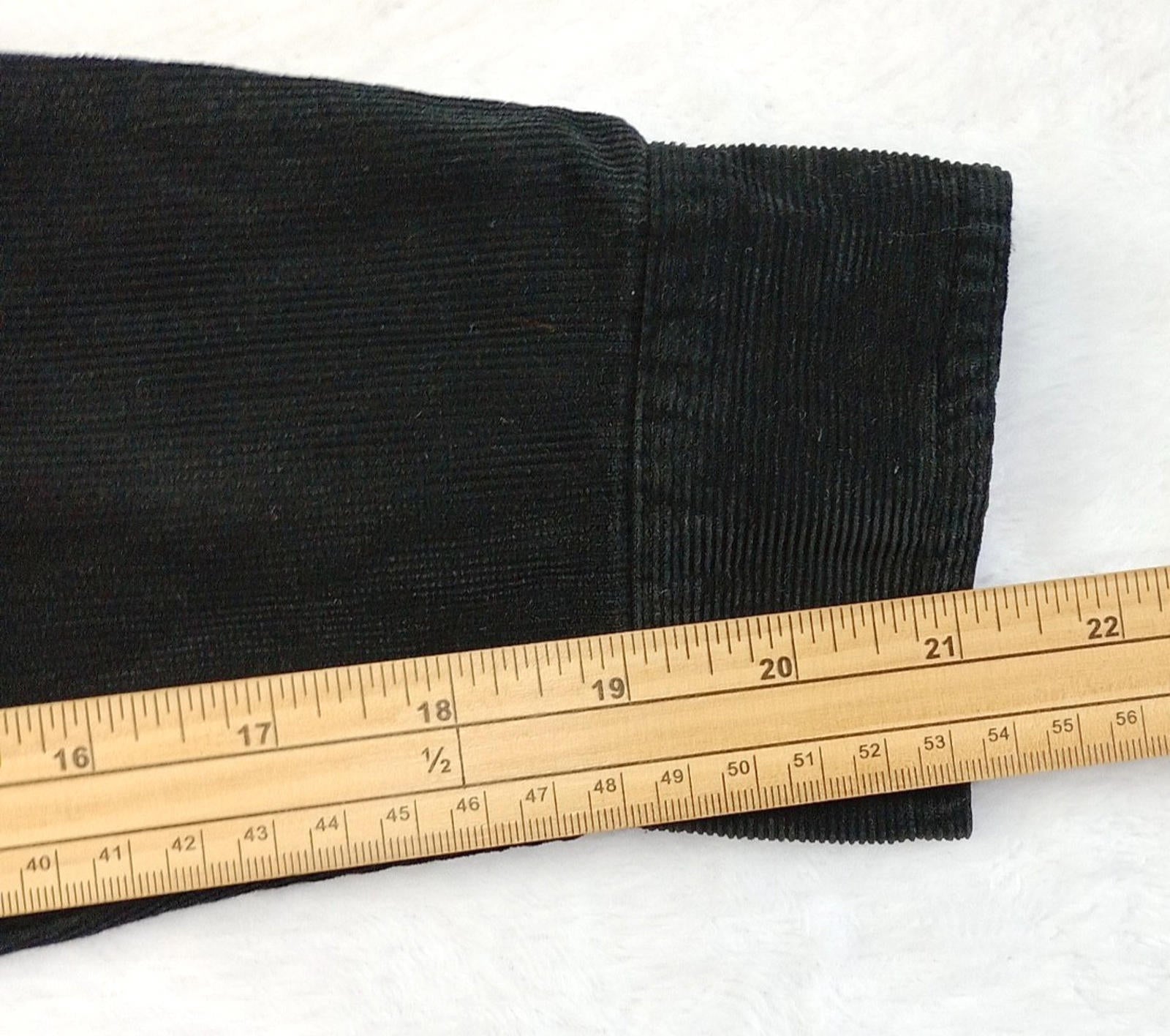 Manhatten Countrystore Corduroy Shirt Men's UK Size M Long Sleeve Black Pockets