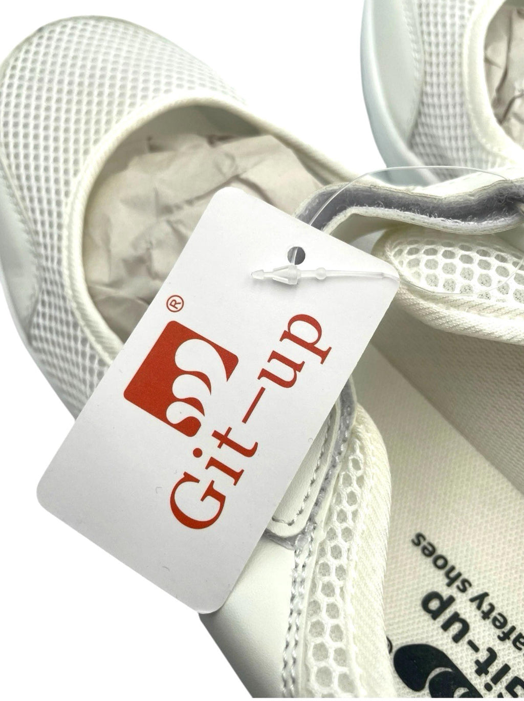 Git Up White Nurse Shoes Adjustable Strap Women’s UK Size 9.5