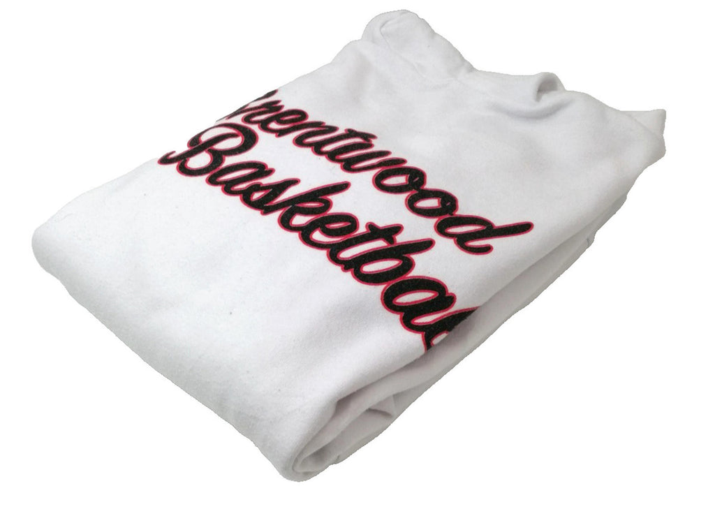 Brentwood Basketball Hoodie Men's Size XL White Jersey Hooded Pockets Sports