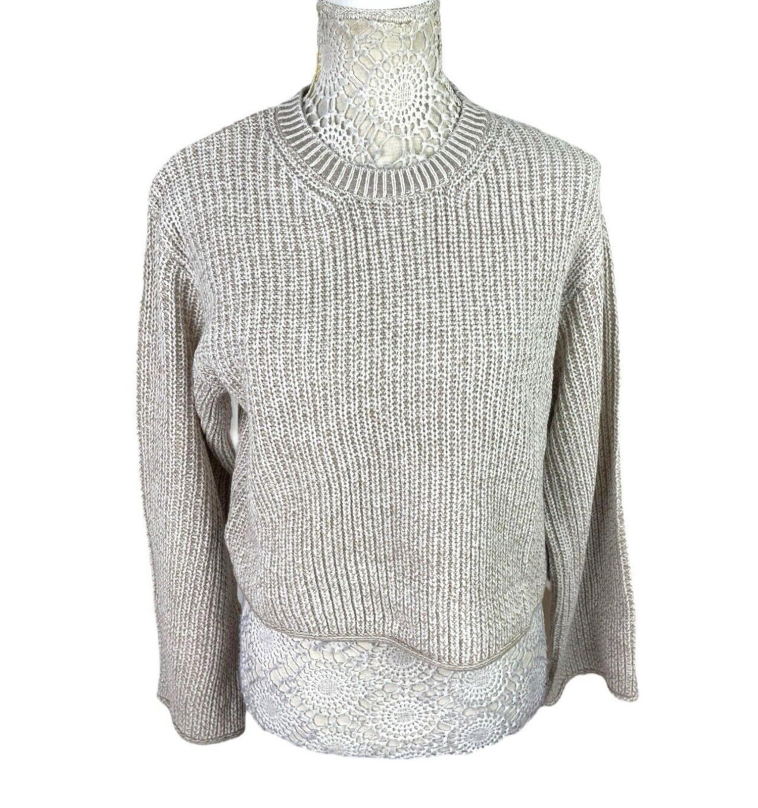 H&M Beige Knit Sweater Long Sleeve Relaxed Fit Women’s UK Size XS