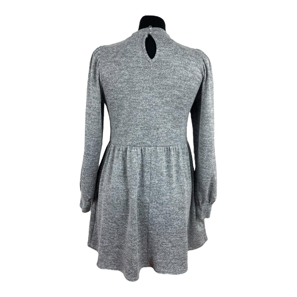 New Look Grey Mini Dress High Neck Long Sleeve Women’s UK Size 8