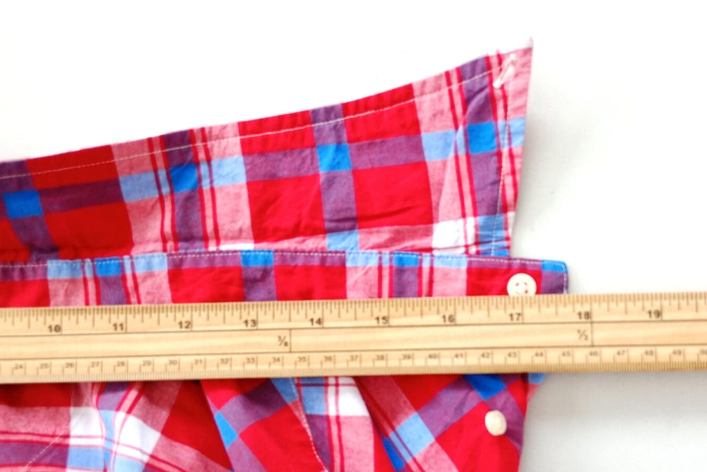 Tommy Hilfiger Shirt Men's UK Size L Red Check Short Sleeve Pockets 100% Cotton