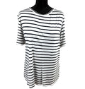 Marks & Spencer White Stripe T-Shirt Top Nautical Women’s UK Size 16