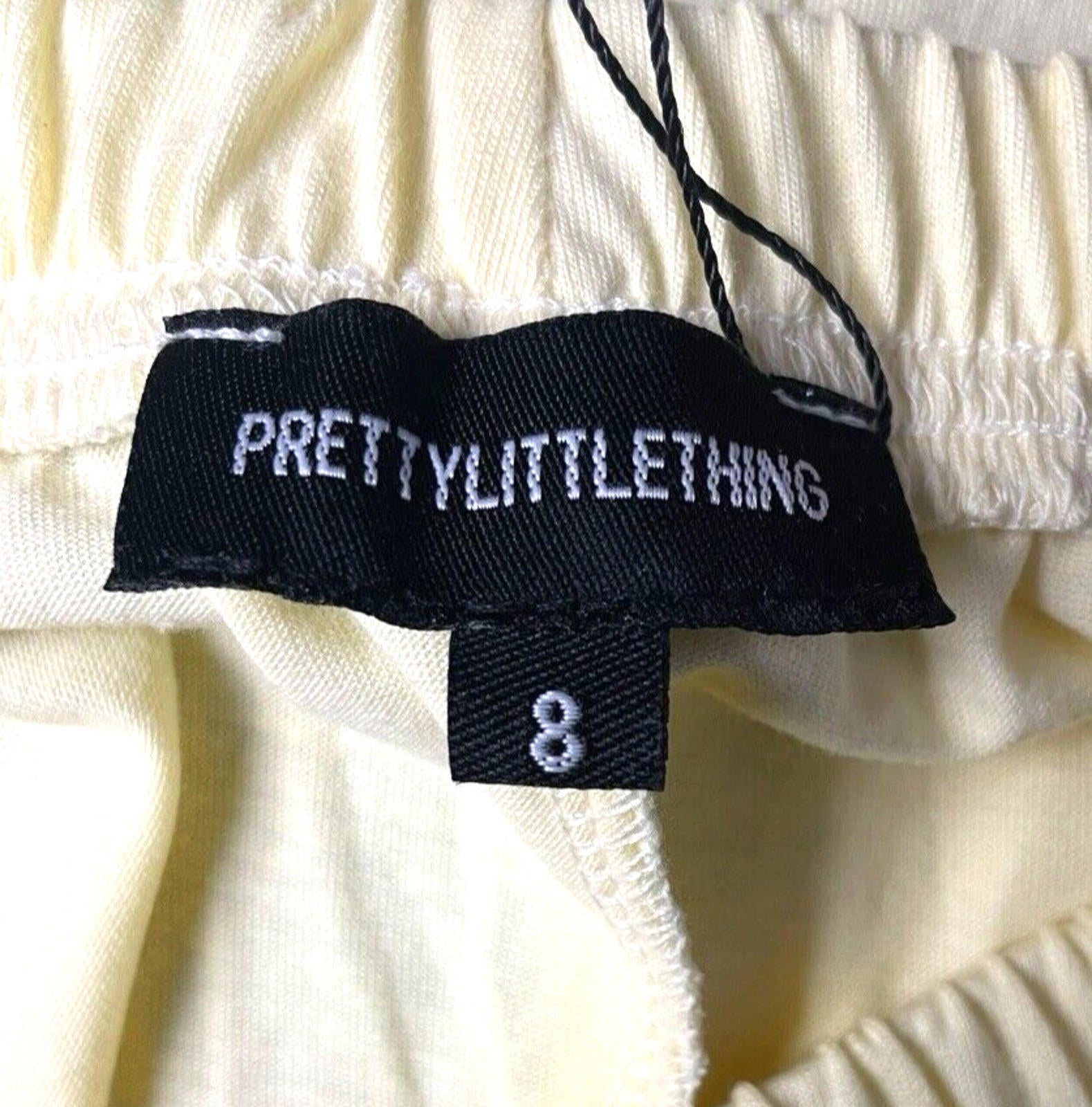 Pretty Little Thing Hot Pant Shorts Women’s UK Size 8 Yellow Cotton Low Rise