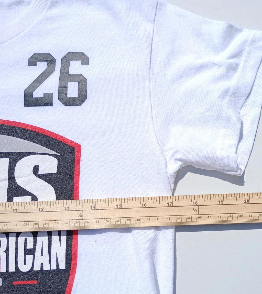NYG Basketball T-Shirt Women's UK Size S White Coast to Coast All American Camp