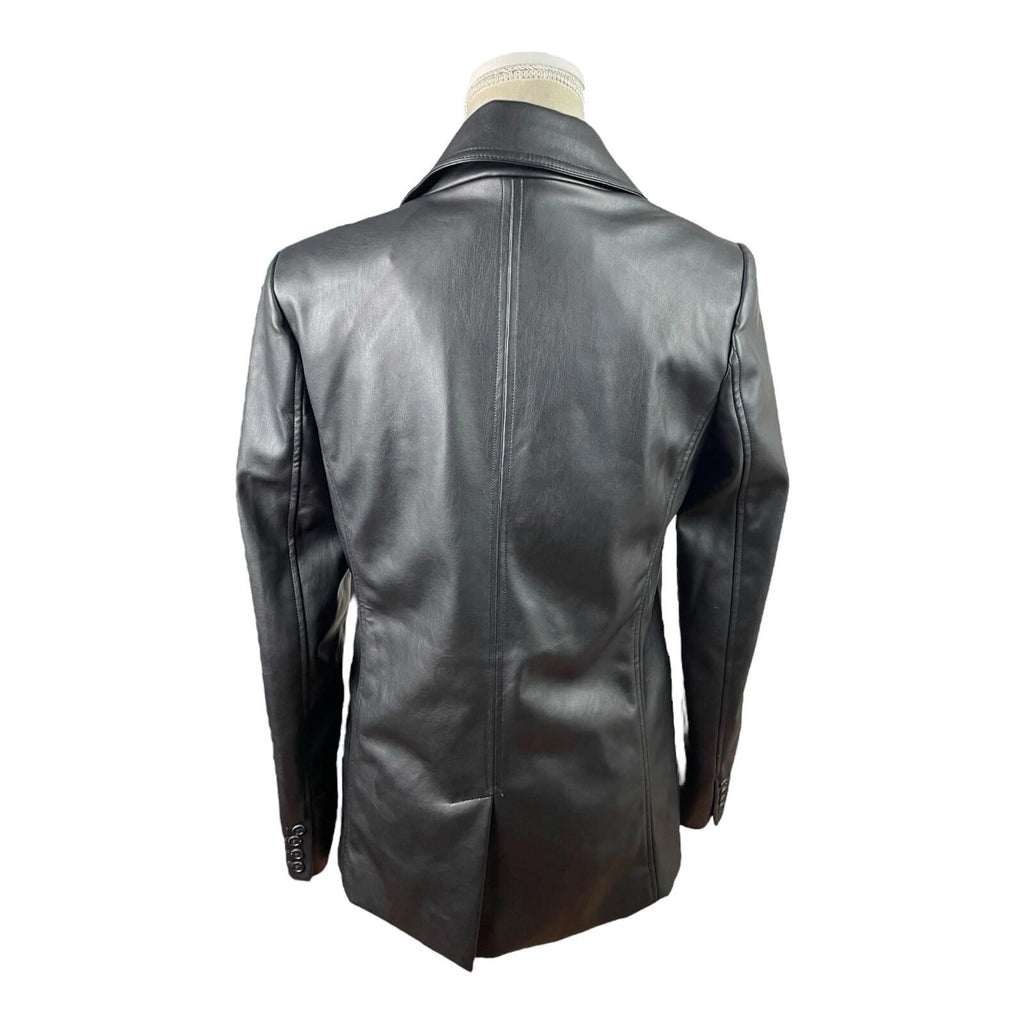 New Look Black Faux leather Blazer Relaxed Fit Women’s UK Size 6