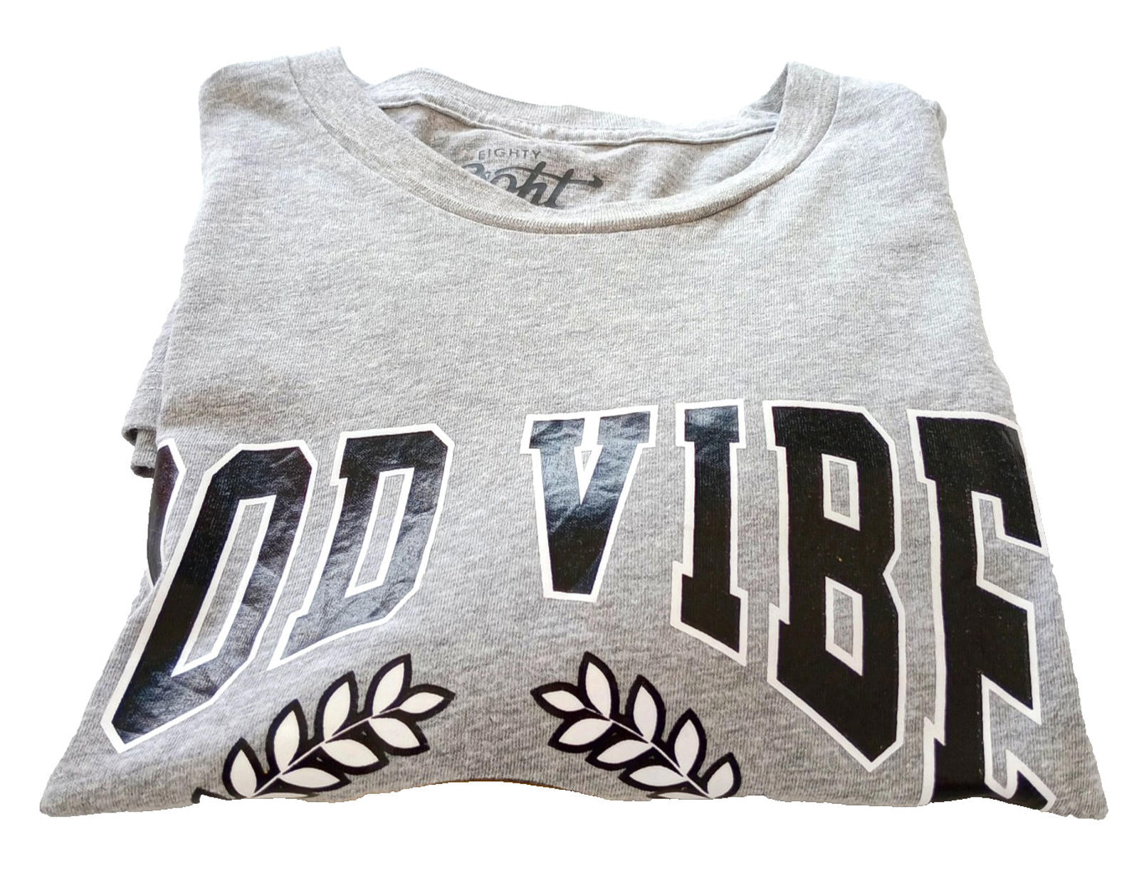 Eighty Eight Graphic Print T-Shirt Men's UK Size M Grey Crew Neck 100% Cotton