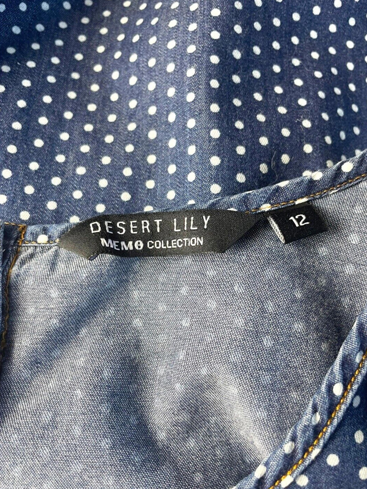 Dessert Lilly T-Shirt Blouse Top Polka Dot Women's UK Size 12