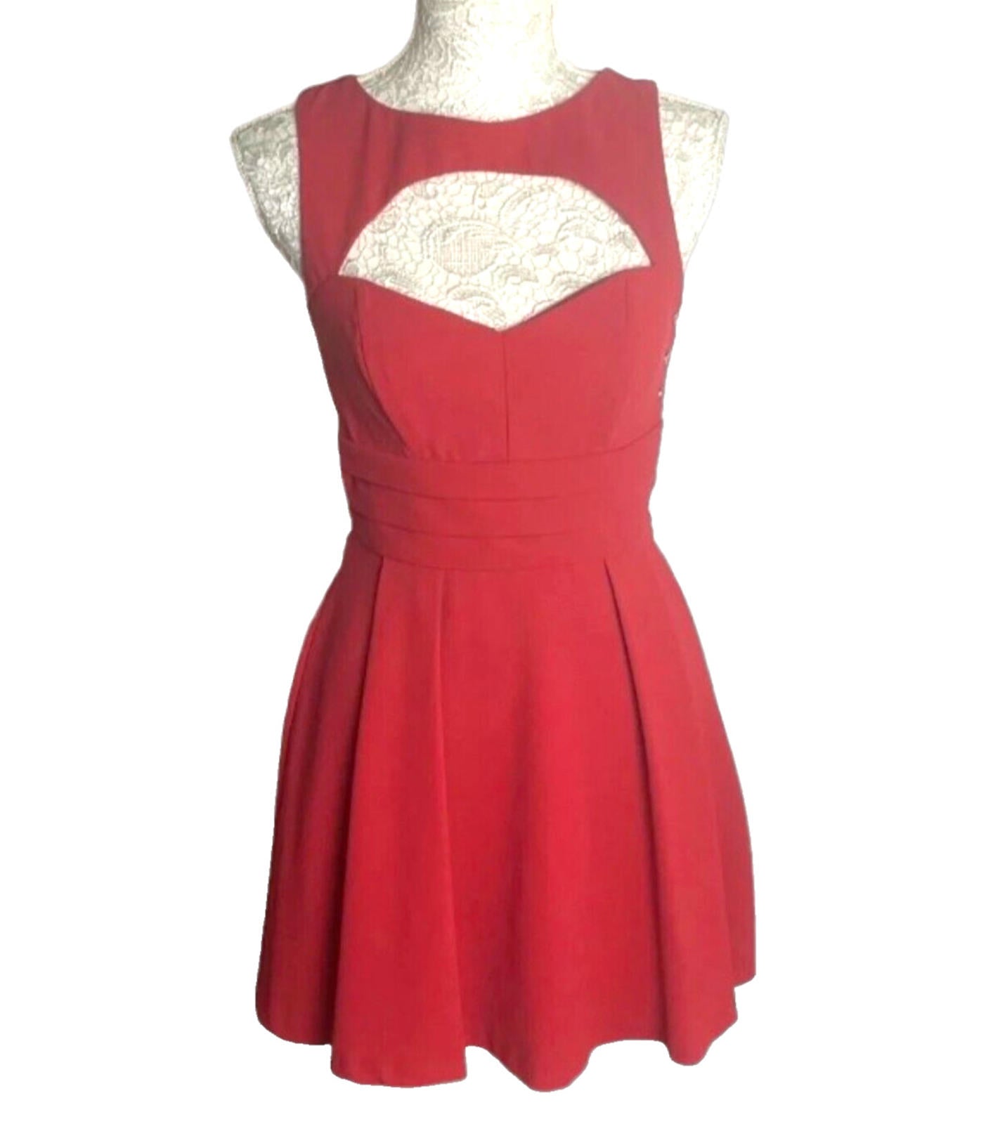 Mini Dress Red Backless A-line Spotlight Warehouse Collection Women's UK Size 8