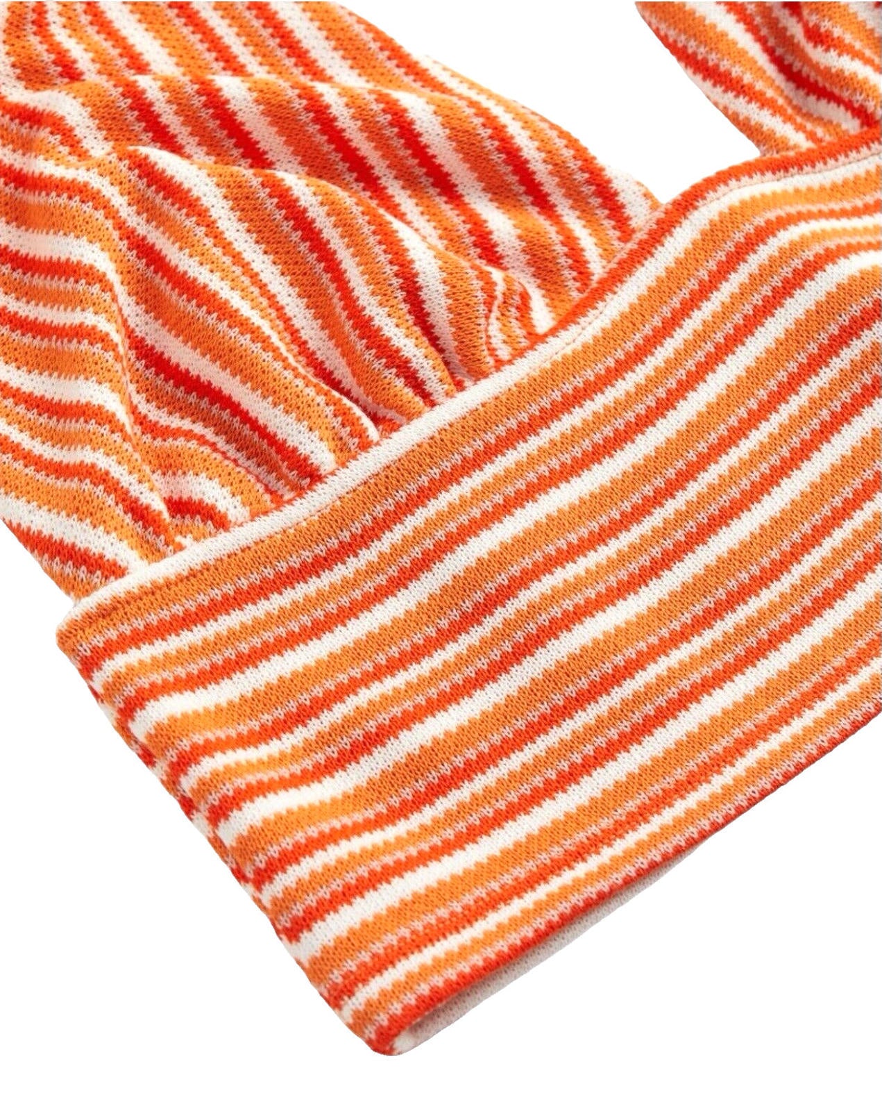 Divided Halterneck Croptop Orange Stripe Women’s UK Size XS