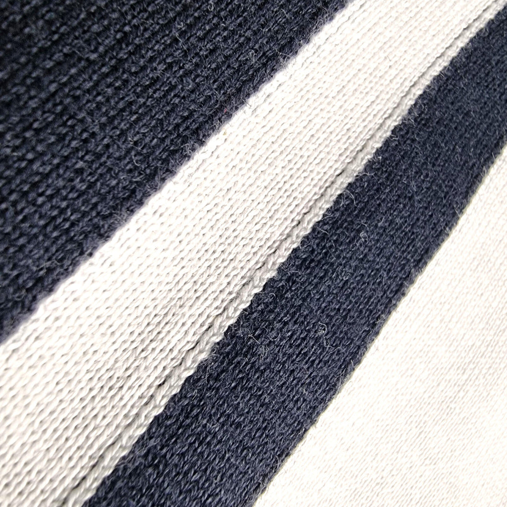 Next Knit Polo Shirt Men's UK Size S White Blue 1/4 Zip Short Sleeve 100% Cotton