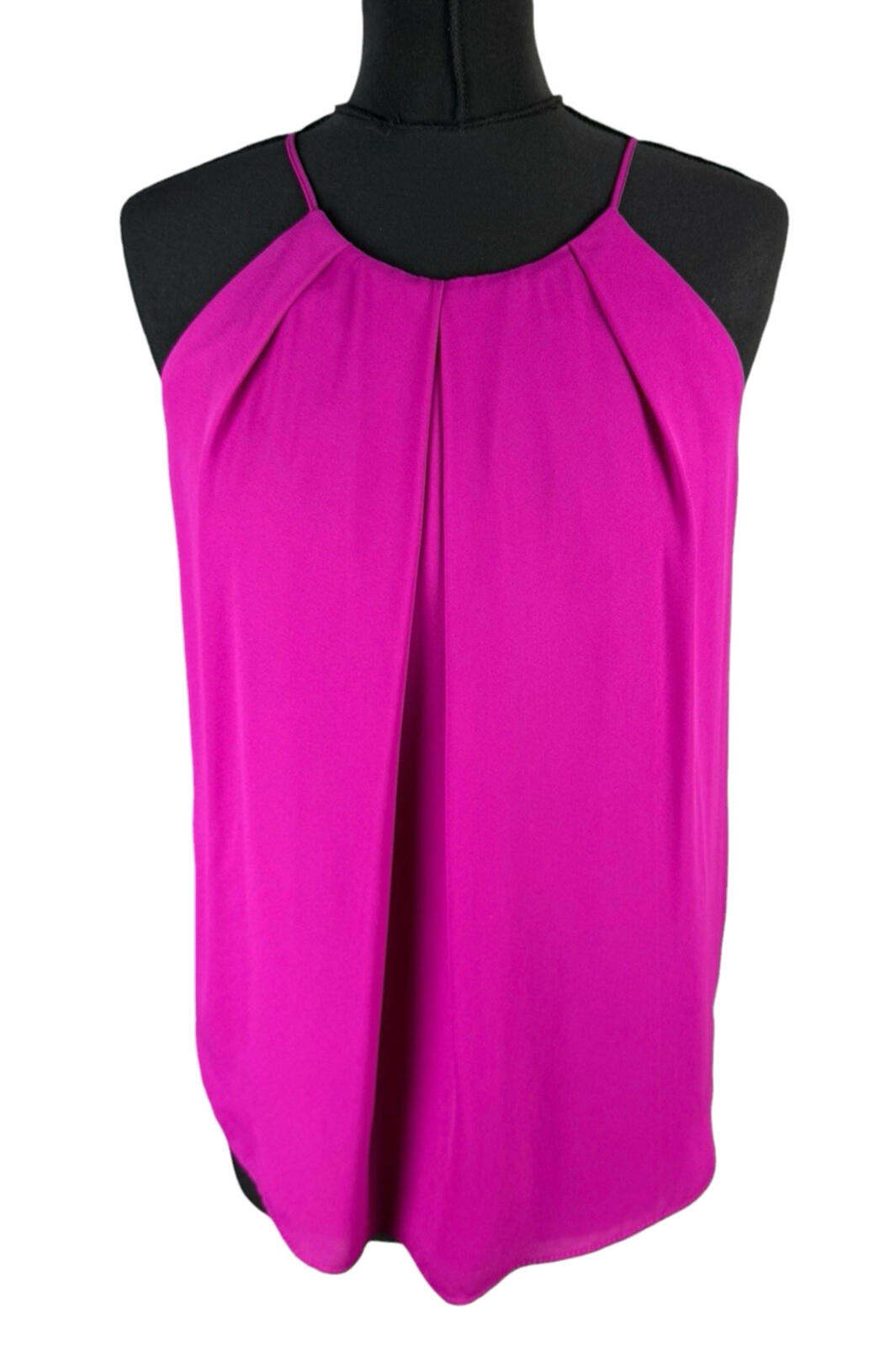 F&F Pleated Camisole Top Women’s UK Size 8 Smocked Sleeveless Bright Pink