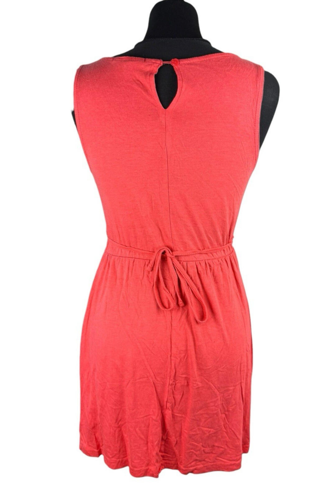 Broderie Anglaise Mini Dress Women’s UK Size 8 Orange Sleeveless Bikini Cover Up