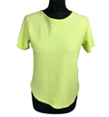 Peacocks T-Shirt Top Women’s UK Size 8 Neon Yellow Textured Lightweight