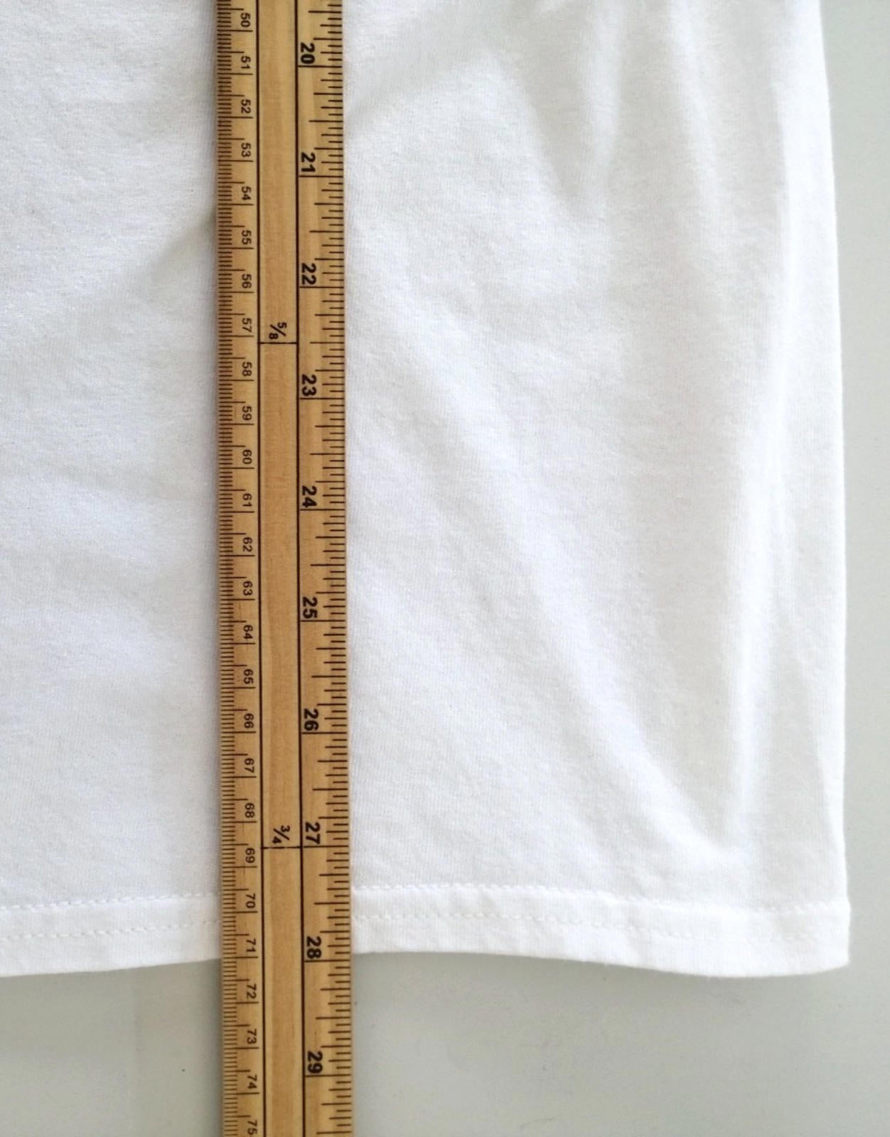 Graphic Print T-Shirt Men's US Size L White Crew Neck 100% Cotton