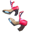 Irregular Choice Dixxie Shoes Robot Block Heel Pattern Sole Women’s UK Size 8
