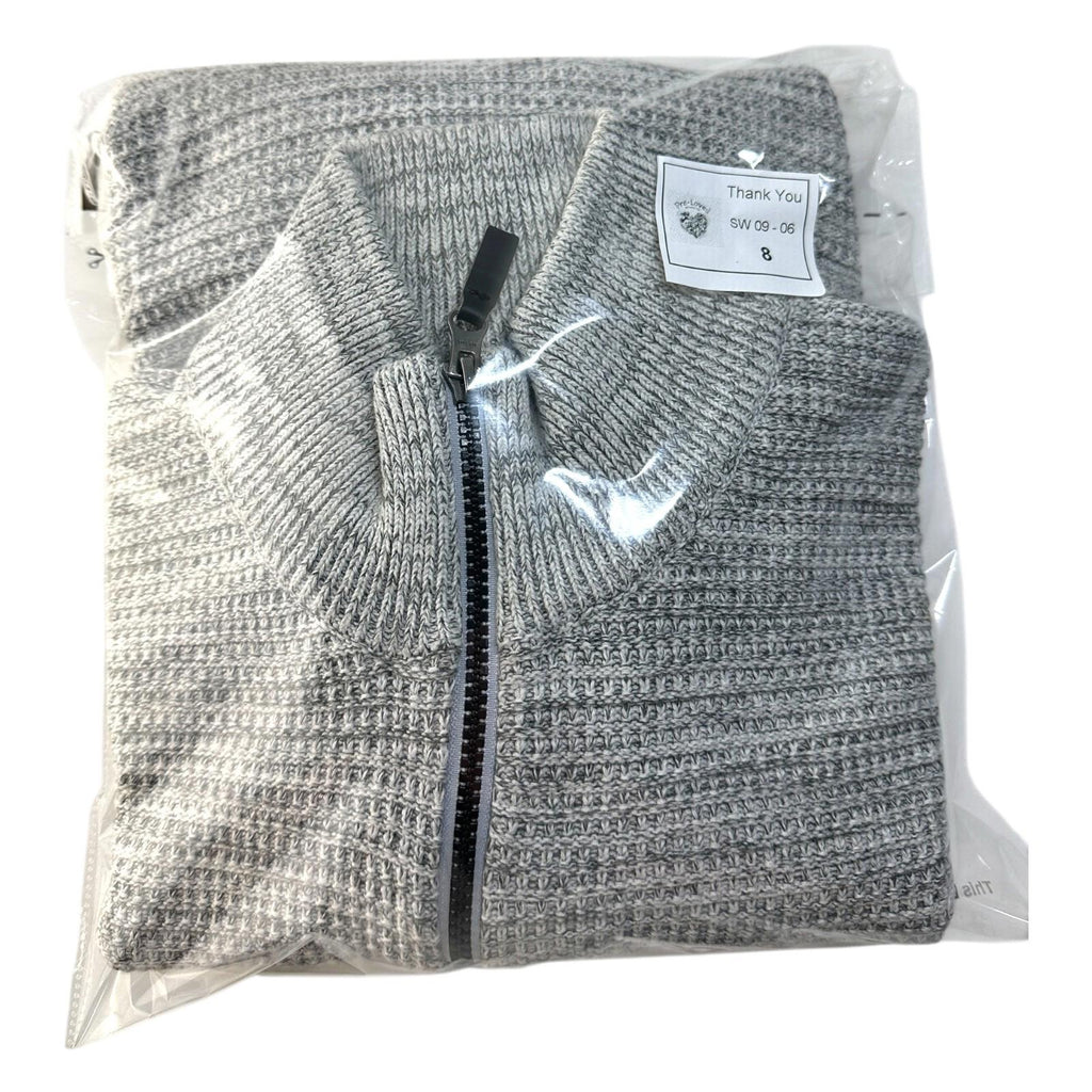 Next Knit Jumper Men's UK Size XL Grey 1/4 Zip Embroidered Logo Long Sleeve