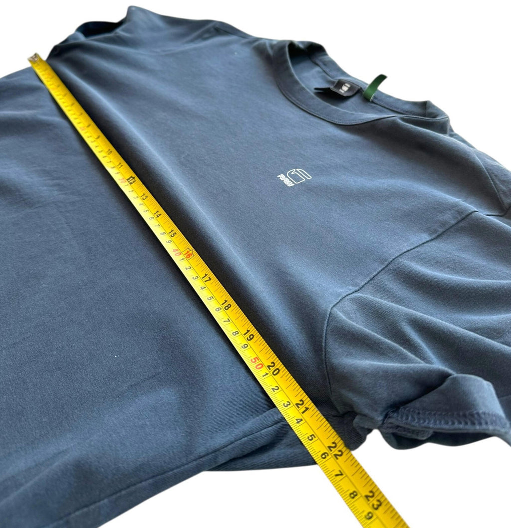 G-Star Raw T-Shirt Men's UK Size M Dark Grey Jersey 100% Cotton Crew Neck Summer