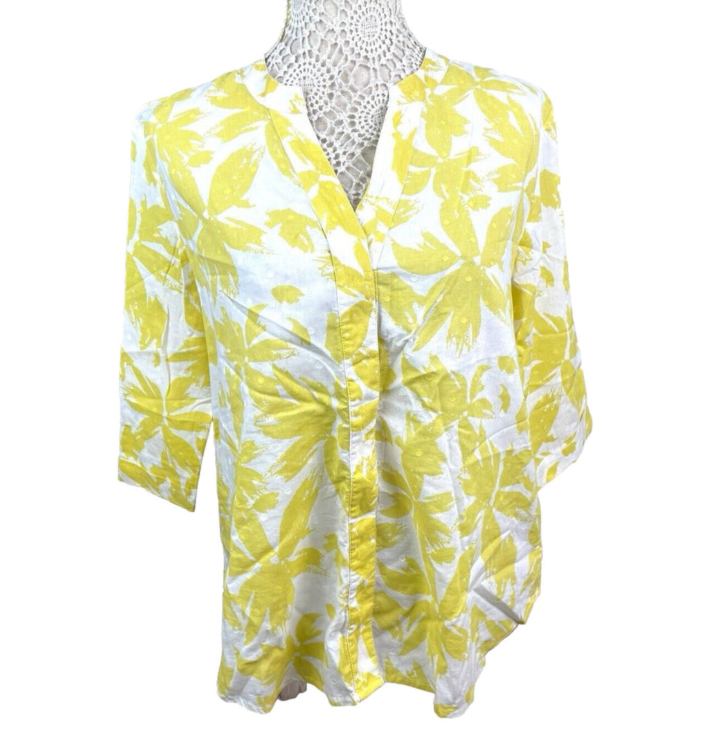 Marks & Spencer Blouse Floral Tunic Style 100% Cotton Women’s UK Size 12