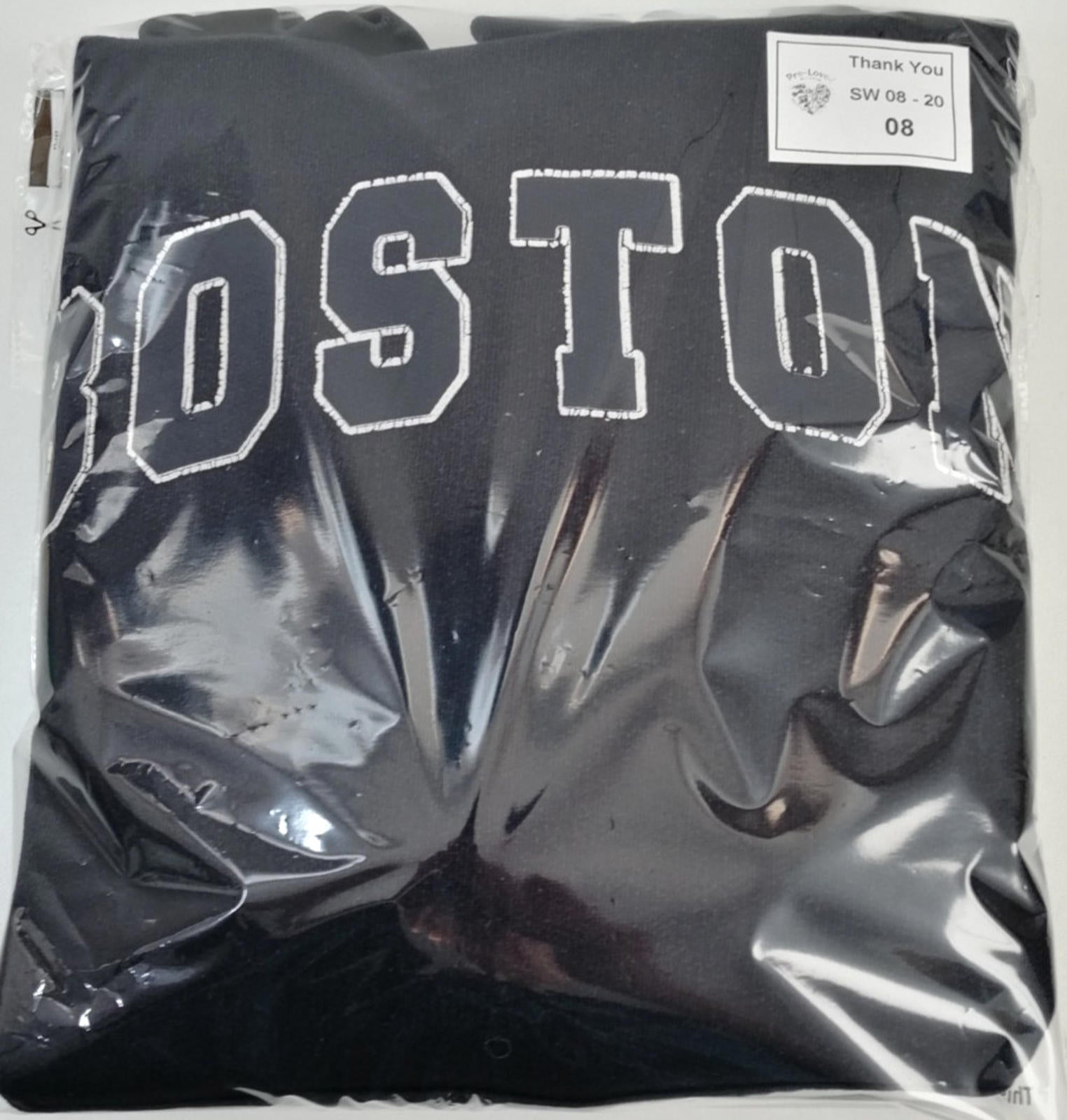 Boston Hoodie Men's Size M Navy Blue Jersey Hooded Pockets Sports