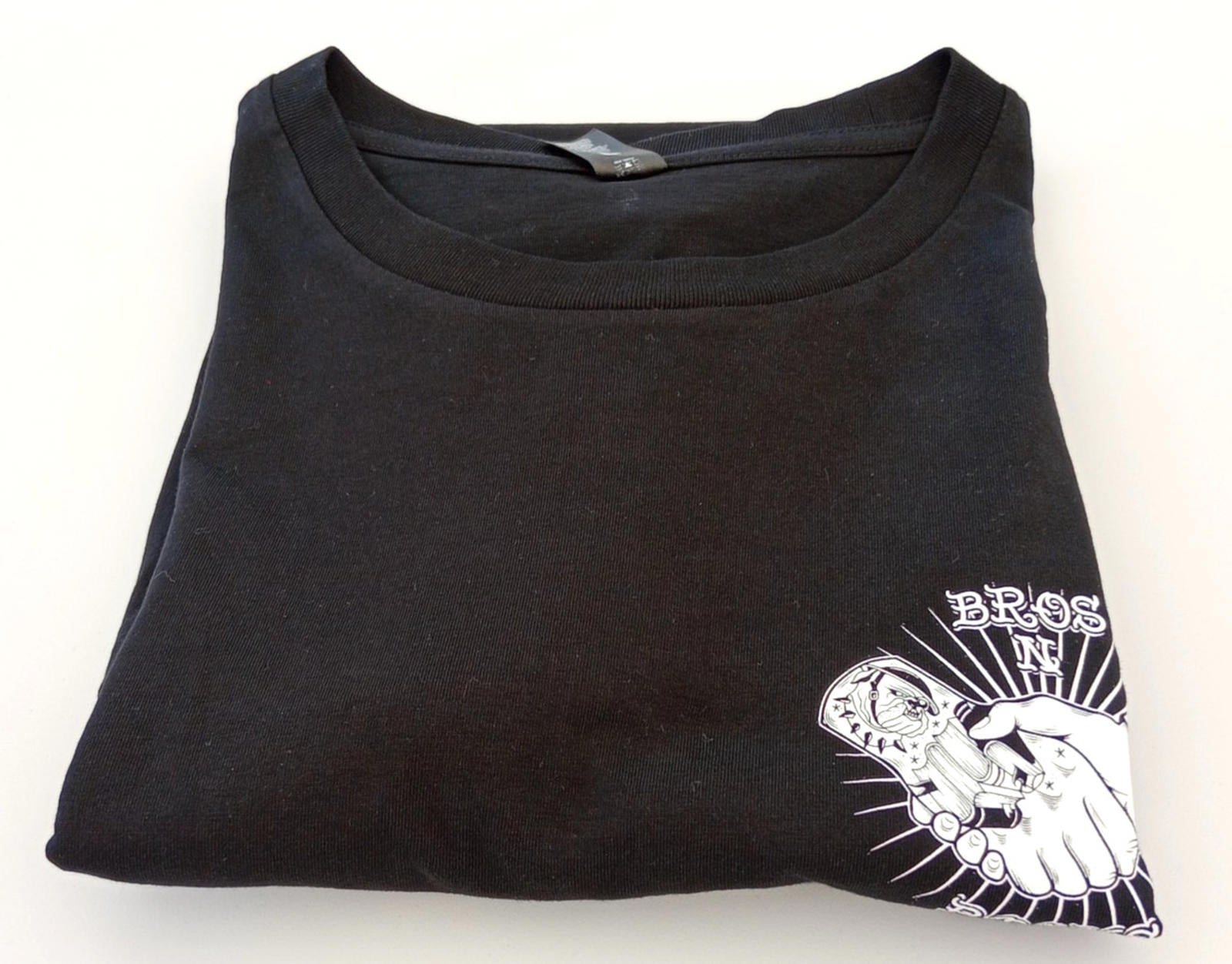 Brothers In Books Graphic Print T-Shirt Men's UK Size XL Black 100% Cotton