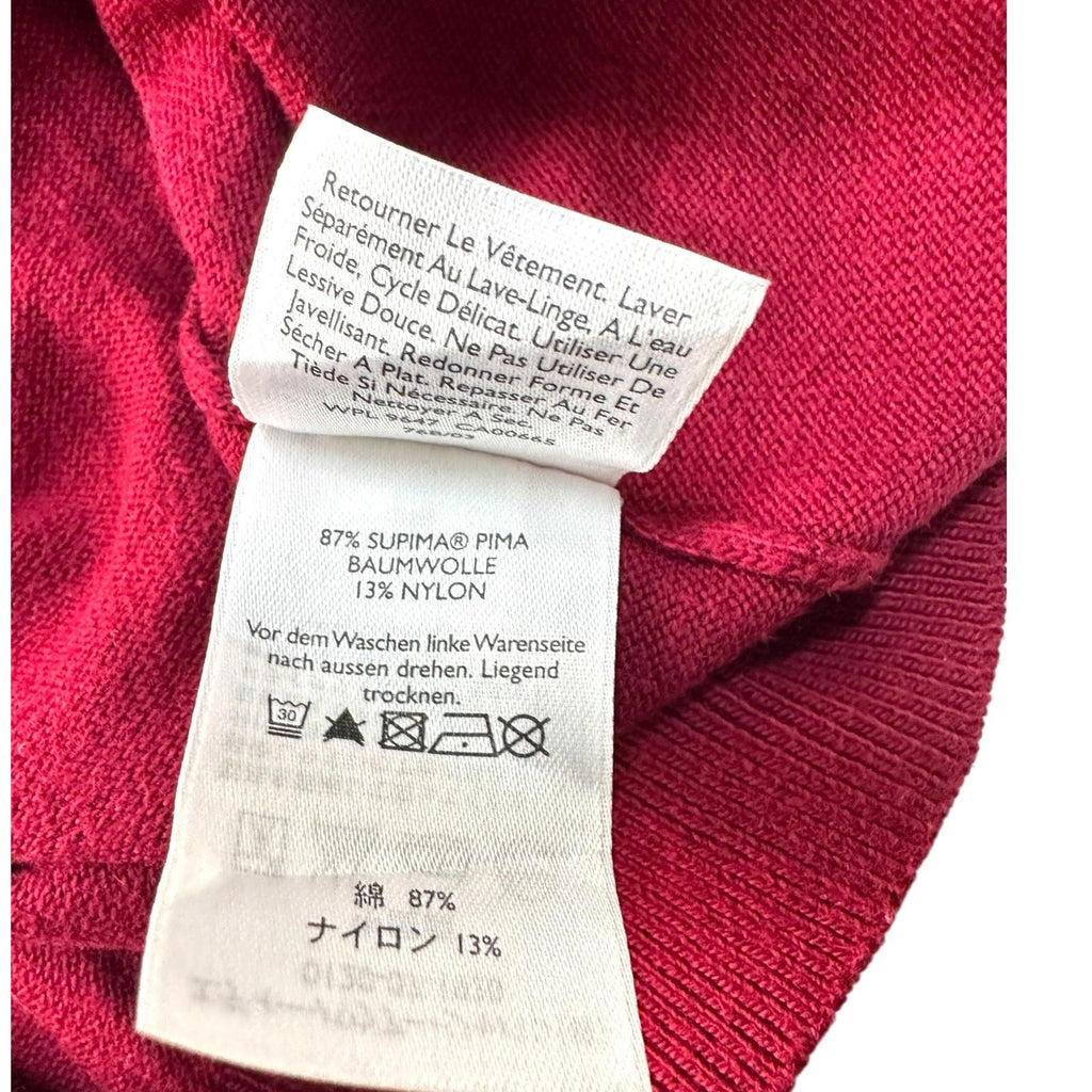 Eddie Bauer Knit Jumper Men's UK Size M Red V-Neck Long Sleeve Sweater