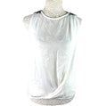 Zara White Vest Top Embezzled Shoulder Women’s UK Size S