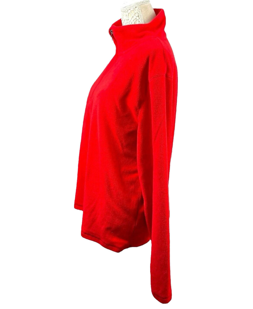 Hutson Harbour Bright Red Fleece Jumper Thin Fleece Women’s UK Size L (14-16)