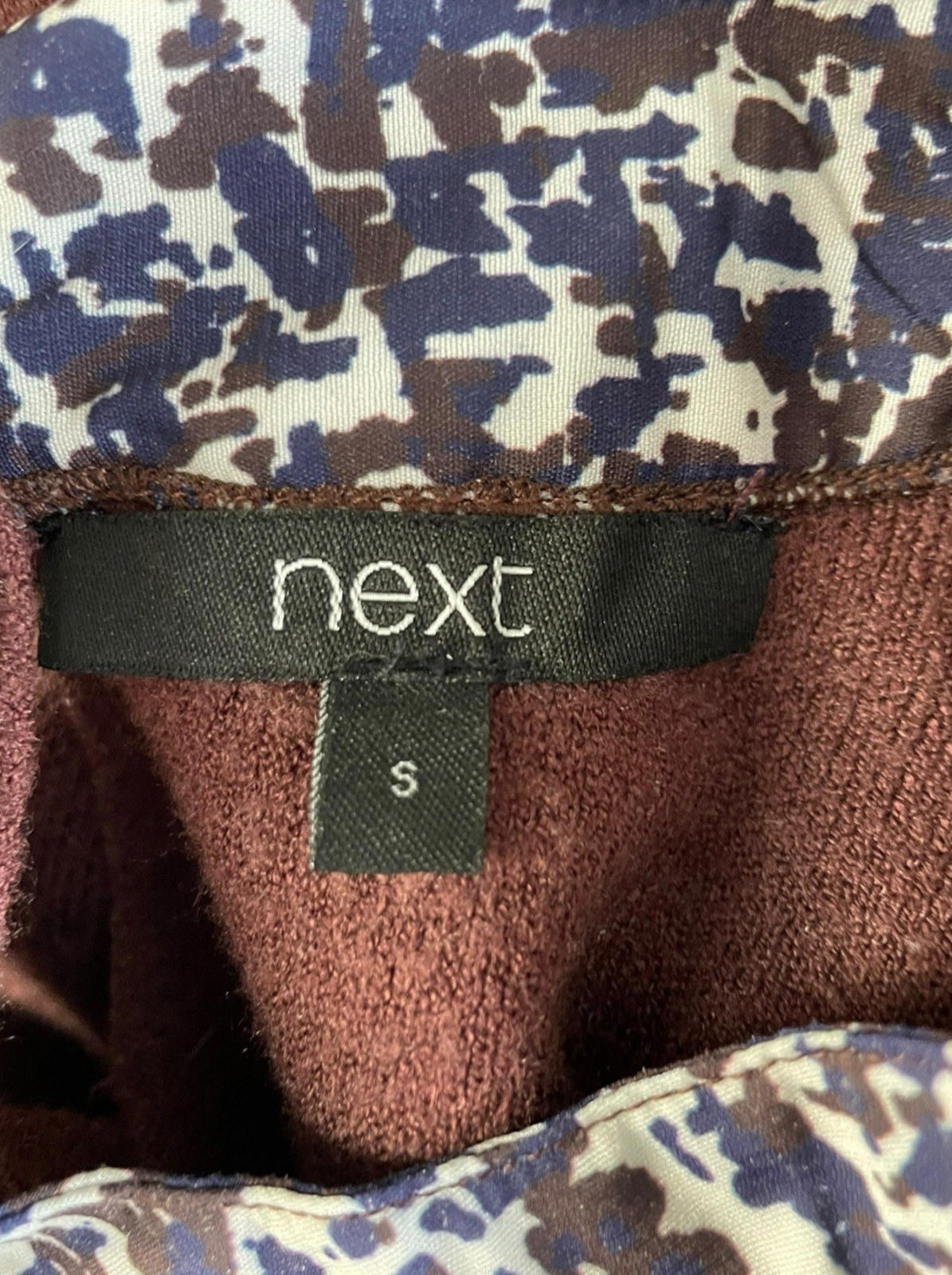 Next Mock Shirt Jumper Brown Long Sleeve Women’s UK Size S