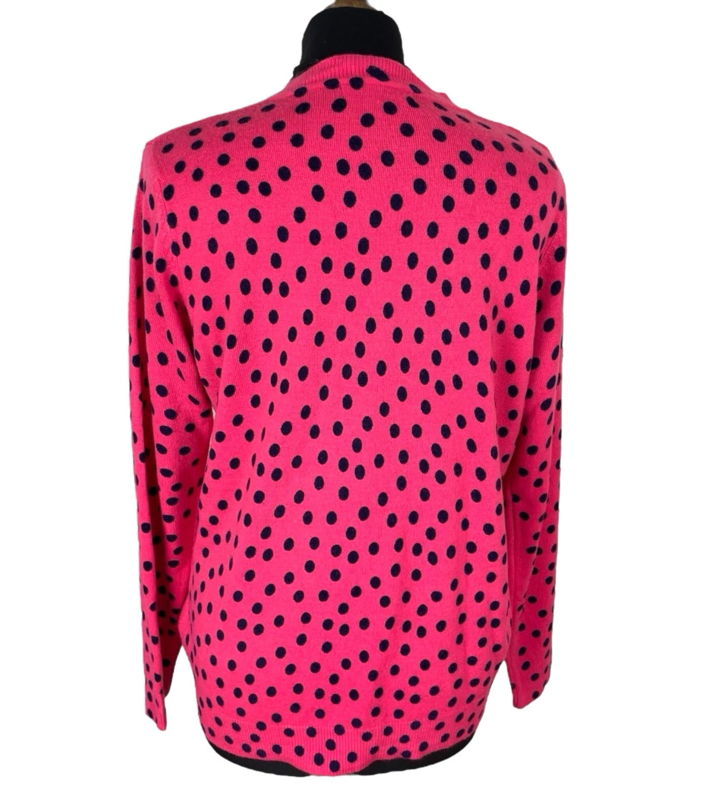M&S Collection Pink Jumper Polka Dot Soft Touch Women’s UK Size M