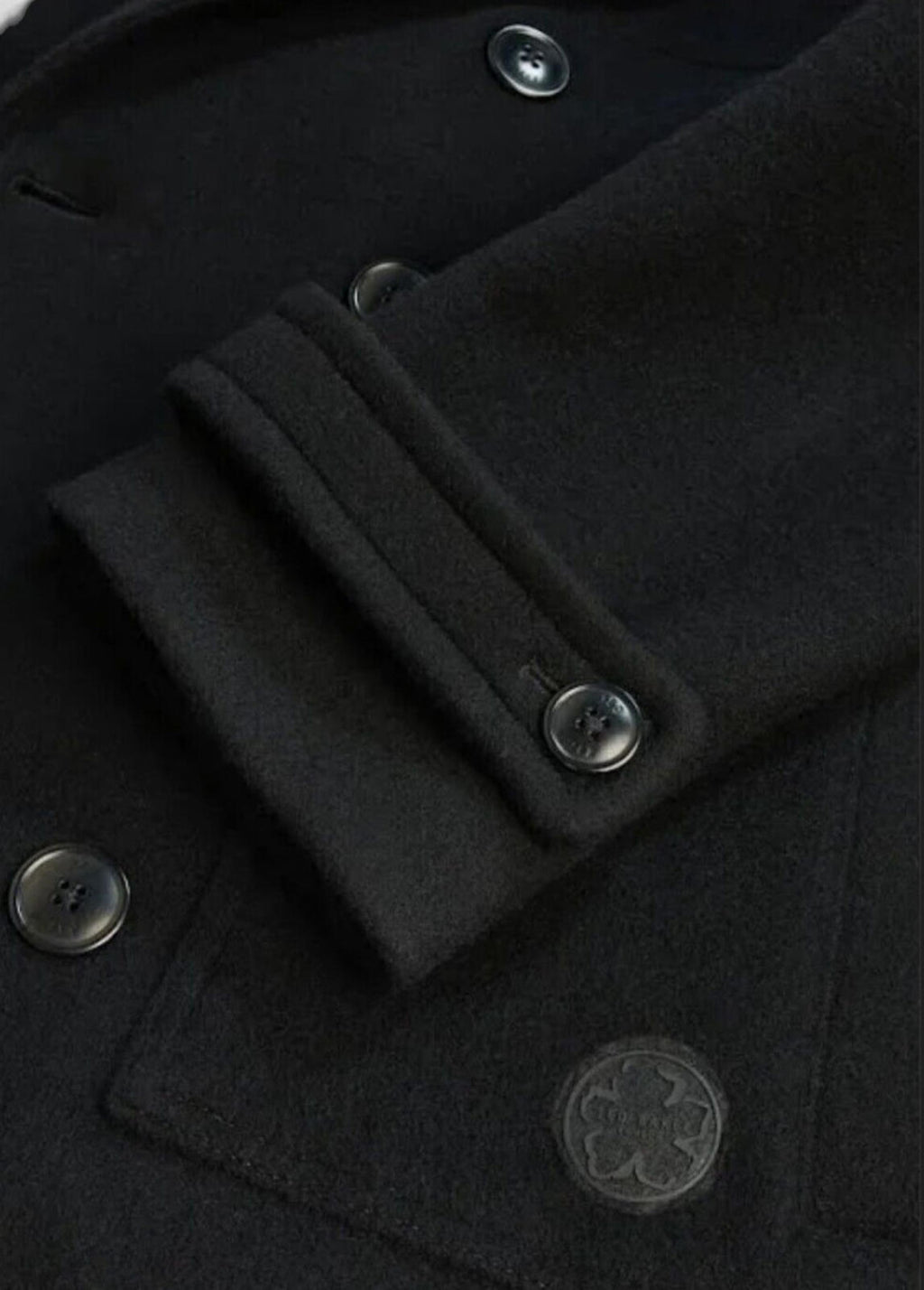 Ted Baker Coat Jacket Atllas Peacoat Black Tailored Men's UK Size 2XL XXL Ted 6