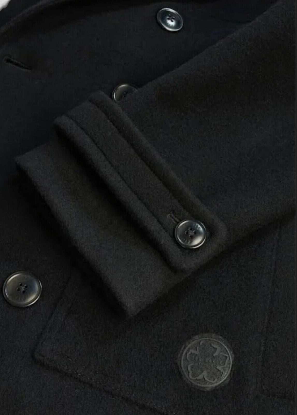 Ted Baker Coat Jacket Atllas Peacoat Black Tailored Men's UK Size 2XL XXL Ted 6