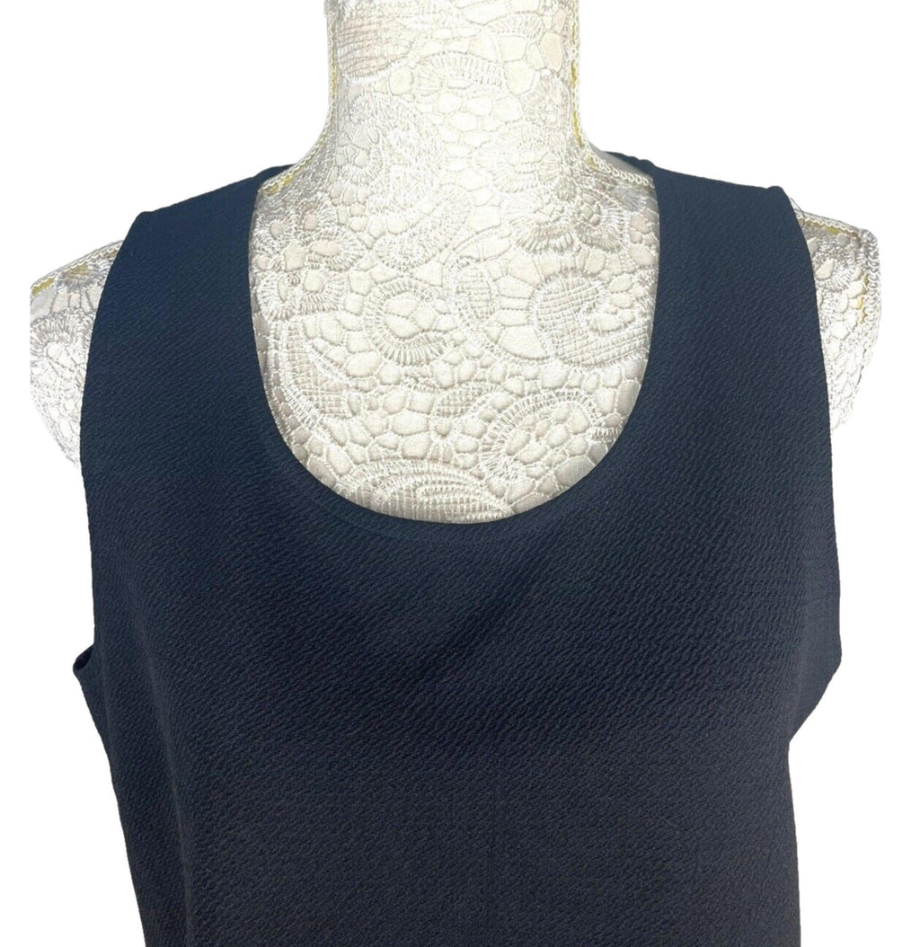 Select Crop Top Black Laser Cut Scallop Trim Women's UK Size 14