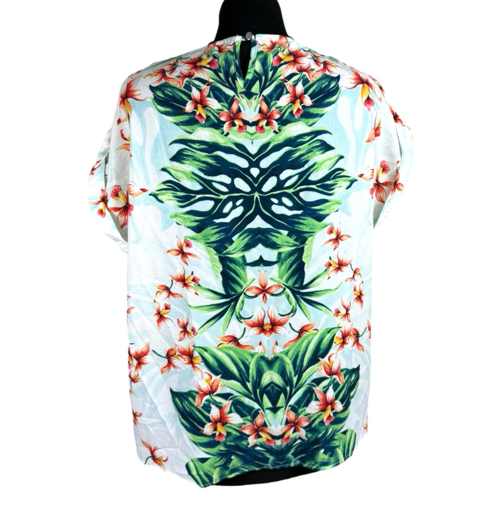 Millers T-Shirt Blouse Women’s UK Size 12 Botanical Print Short Sleeve Top